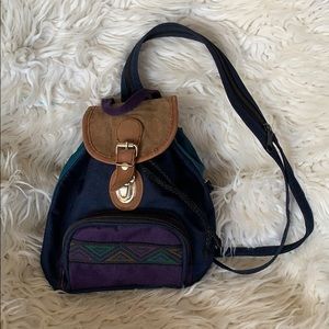 Vintage 90s mini purse backpack